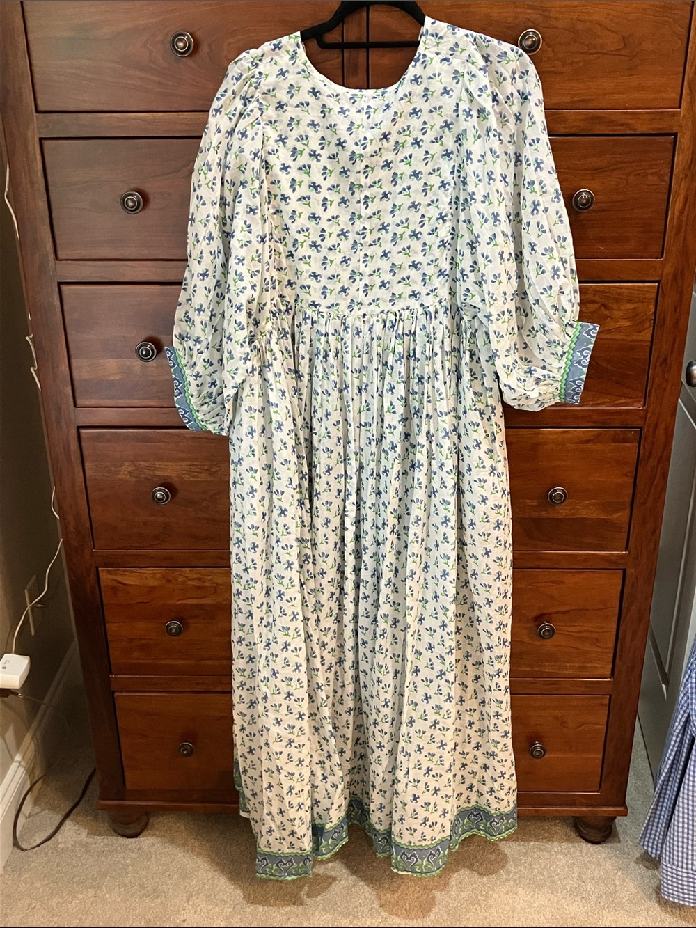 NWT Daughters of India Azure Kyra Maxi Dress Floral Size M - Picture 7 of 7